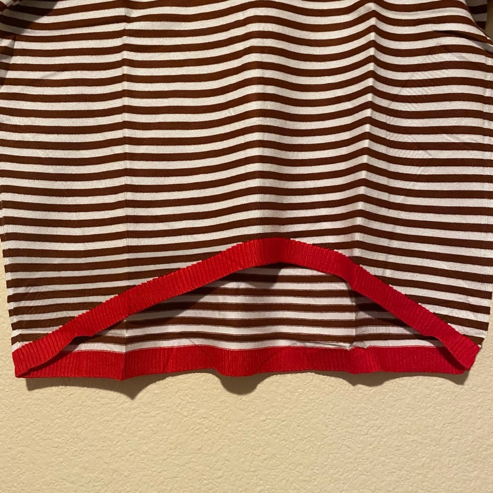 Dokotoo Striped Red and Brown Men's Tank Top Size S - Picture 5 of 9
